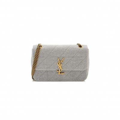 YSL JAMIE MEDIUM QUILTED SHOULDER BAG IN JERSEY 634820012498 (24*15.5*6.5cm)